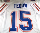 Tim Tebow / Autographed Florida Gators White Custom Football Jersey / COA
