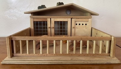 Ostheimer Animals w/Swiss barn hutch Wooden Waldorf Toy Germany