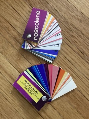 2 Roscolene Rosco Color Filter Samples Swatchbook Lighting Photography Vintage