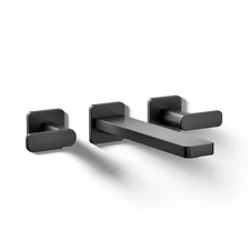 KOHLER T27120-4-BL Wall-mount bathroom sink faucet trim, Matte Black,*READ*