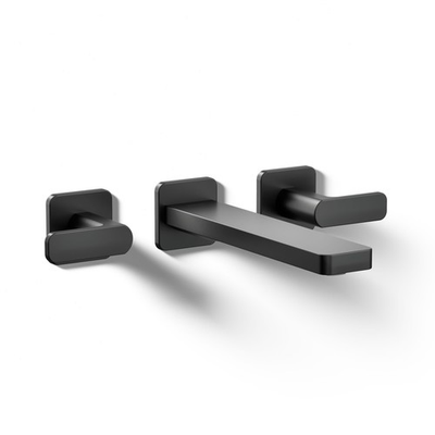 #ad KOHLER T27120 4 BL Wall mount bathroom sink faucet trim Matte Black*READ* $331.99