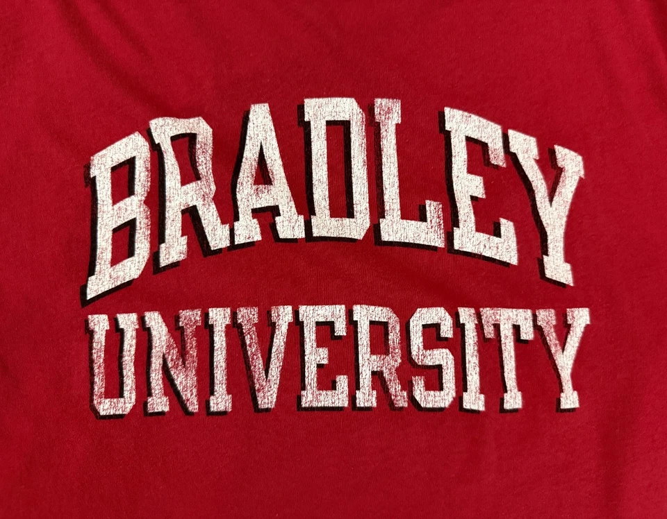 Bradley University Braves 'The Original Retro Brand' Red T-shirt Men's XL - Image 2 of 4