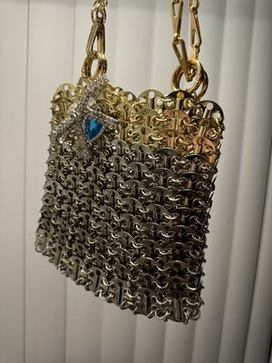 Women s Iconic 1969 Skyline Disc Shoulder Bag Chainmail Purse