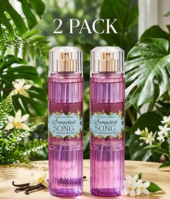 [2-PACK] Bath & Body Works SWEETEST SONG Fine Fragrance Mist 8oz - NEW