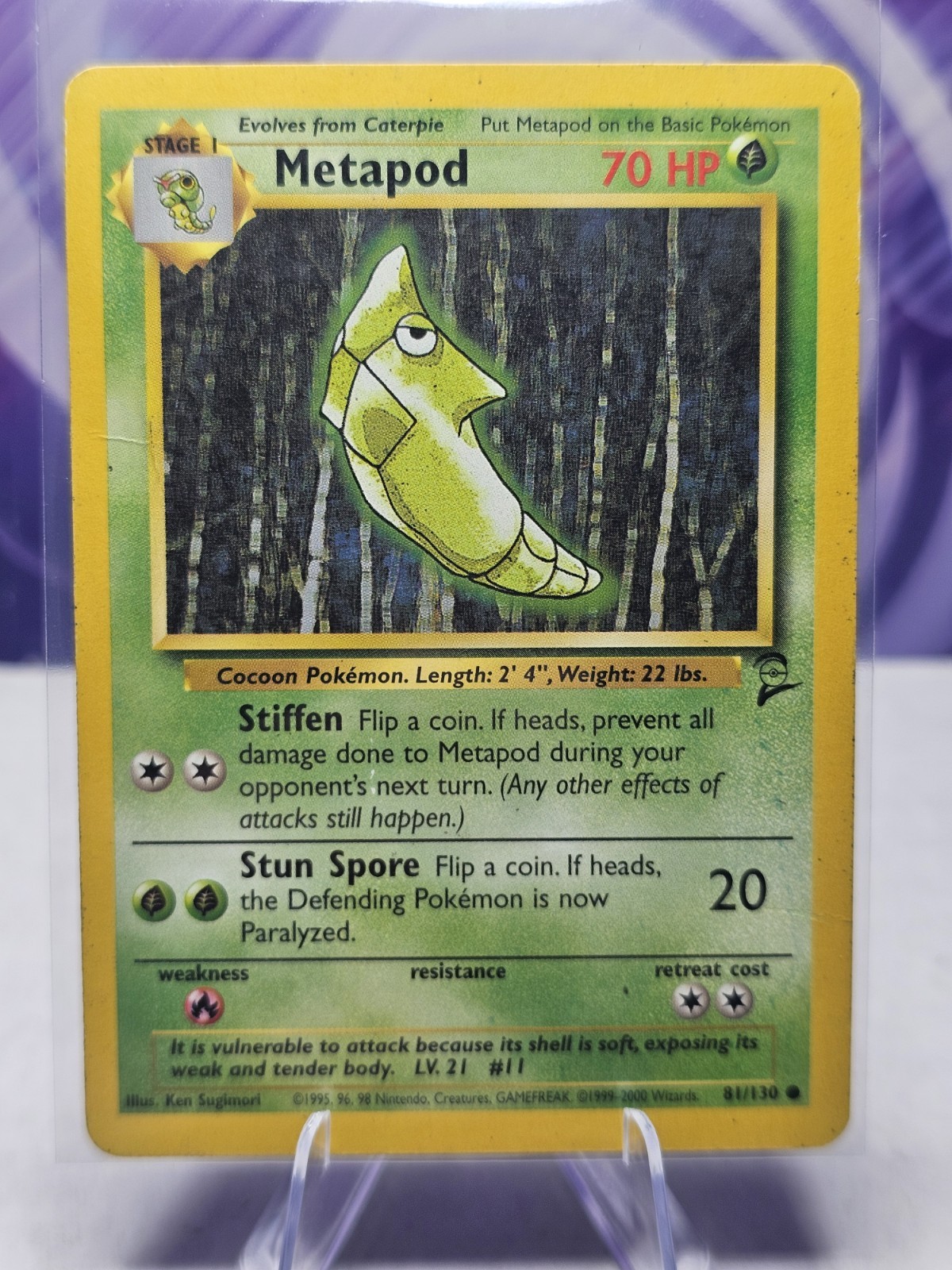 Metapod 81/130 Common Base Set 2 Pokémon Card HP