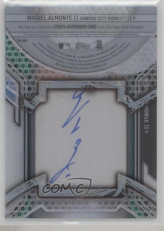 2016 Topps Strata Auto Green /75 Miguel Almonte #SA-MA Rookie Auto RC - Image 2 of 2