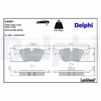 Delphi Bremsbelagsatz Scheibenbremse LP907 FüR BMW E36 E46 Z4 3Er Z3 Roadster