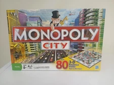 Monopoly CITY Edition Hasbro 2009 Board Game 80 3D Buildings Complete