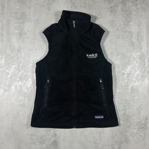 Patagonia Synchilla Fleece Vest Women's Small Black Full Zip Sleeveless