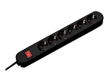 Bachmann Smart Power Strip 6x Protective Contact Switch Black Strip 381.151K