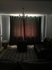 CUCRAF BLACKOUT VELVET EYELET THERMAL NOISE REDUCING CURTAINS 46"WX90"D *UNUSED*