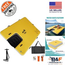 Heavy-Duty Inflatable Dock with Water Ramp for Dogs - Ideal for Lakes and Pools