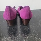 Tory Burch Plum Suede Wedge Heels Size 5 — photo 4