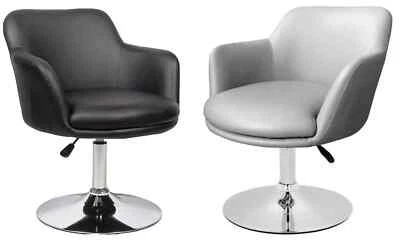 "TURIN" PADDED LEATHER STYLE BARBER CHAIR BEAUTY HAIRDRESSER SALON GREY