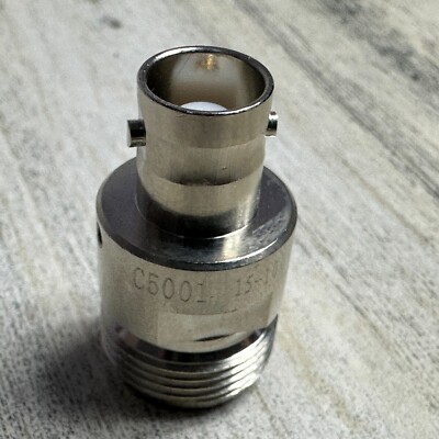 CentricRF C5001 N Female to BNC Female Adapter 4Ghz VSWR 1.3 Ni Plated Brass