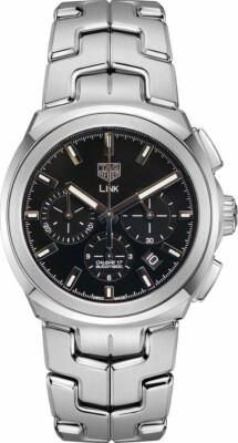 Tag Heuer Link Black Dial Chronograph Stainless Steel Men's 41mm Watch CBC2110