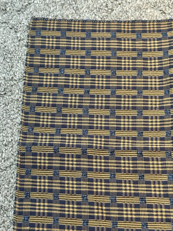 Kravet Fabric Sample 12.5” x 12.75” 24253-50 Plaid Blue Gold Yellow Crafts - Image 3 of 4