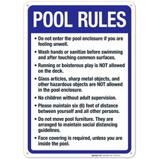 Pool Rules Sign, Pool Sign, SI-6779 
