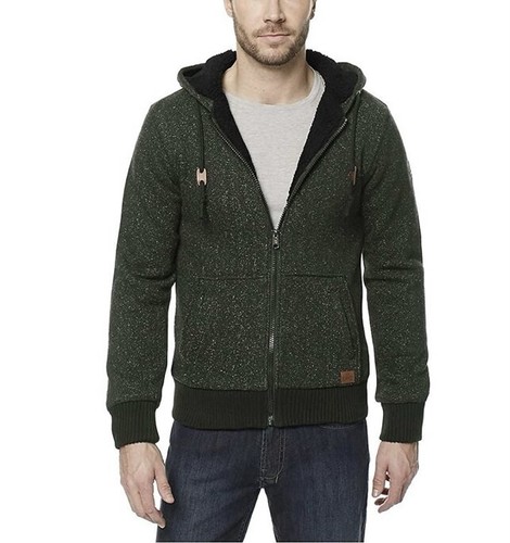 Sherpa Lined Hoodie Hooded Jacket 