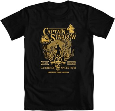 Captain Sparrow's Caribbean Spiced Rum Pirate Fun Tee Unisex T-Shirt