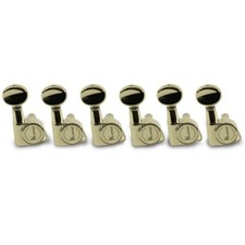 Kluson 6 In Line Diecast Tuners 19:1 ratio Nickel KCD-6B-N fits Fender