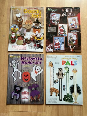 4 ~ Plastic Canvas Needlecraft ~ 973033, 973418, 983033 & 983041 ~ PB VG