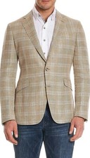 NWOT Robert Graham Clooney Tailored Fit Sportcoat Jacket Size 40 Khaki 698