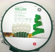 GE StayBright 150 Ct 49.6 ft WARM WHITE C6 LED Christmas Wedding String Lights