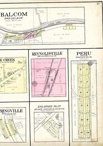 1908 Mapa de pueblos del condado de Union Illinois con apellidos e información de historia local - Imagen 3 de 3