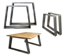Tischgestell Tischfuß Kufen Tischbeine Stahl Metall Eisen Industrie Trapez TR3