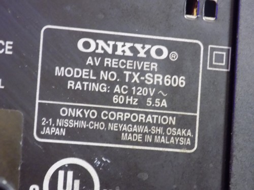 ONKYO TX-SR606 7.1-Channel HDMI Home Theater Surround Receiver No remote - Picture 8 of 8