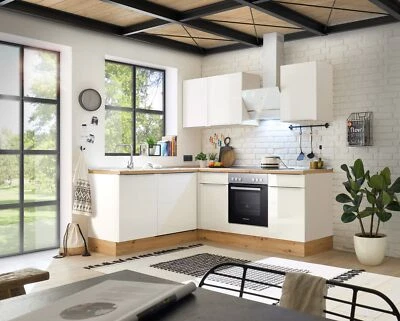 Küche Küchenzeile Winkelküche Marleen Premium 220 cm Weiß Artisan Eiche Respekta - Bild 1 von 4