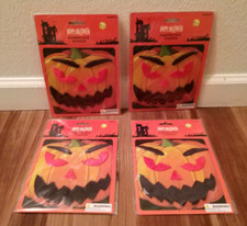 Happy Halloween Pumpkin Face Stickers Set of 4 Packs