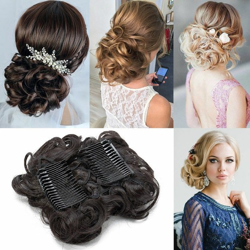 Real Thick Curly Messy Bun Hair Piece Scrunchie 100% Natural Hair Extensions