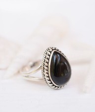 Black Onyx Gemstone 925Sterling Silver Ring Valentine Day Jewelry AllSize BM-543