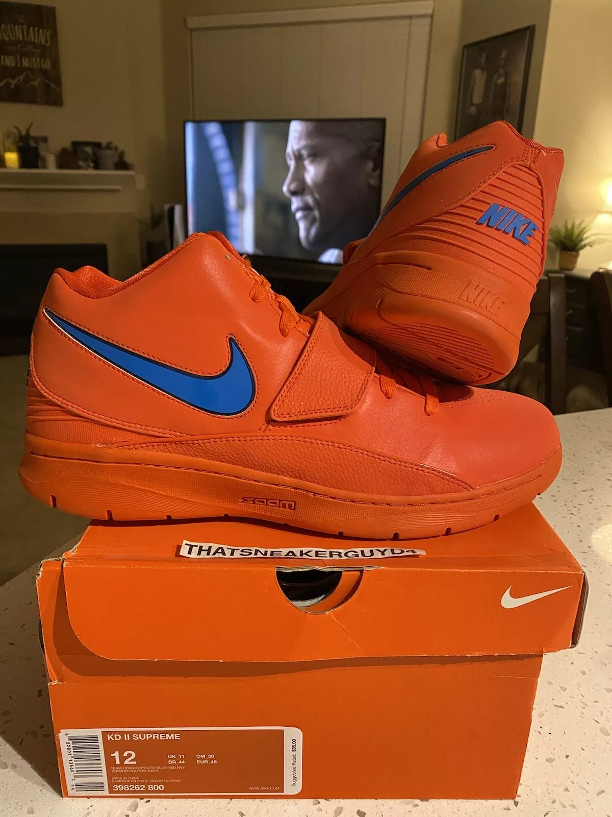 Nike KD 2 Supreme Creamsicle taille 12 OKC Kevin Durant neuf HOH 