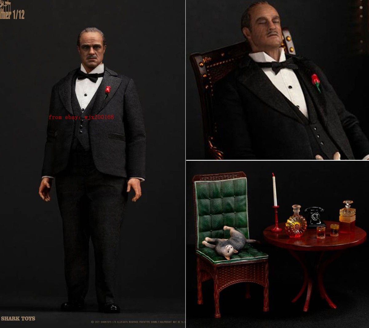 SHARK TOYS 1/12 Godfather Vito Corleone Marlon Brando 6