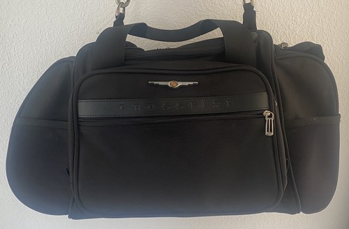 Chrysler Crossfire Duffle Bag Touring Gear Satchel Black Travel Luggage - Picture 10 of 10