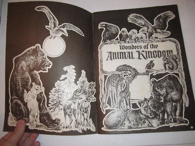 1959 WONDERS OF THE ANIMAL KINGDOM ALBUM - STICKERS & DRAWINGS