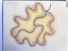 Pastel Art    Oak Leaf  ABSTRACT  FREE SHIPPING!