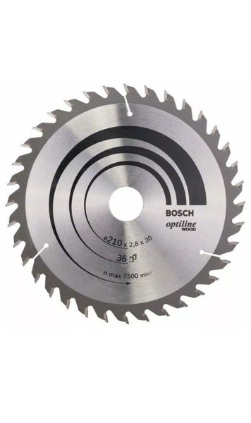 Bosch KreissäGeblatt Optiline Wood FüR HandkreissäGen, 210 X 30 X 2,8 Mm, 36-image
