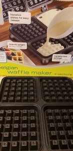 Food Network Signature Series 4 Sections Non Stick Belgium Waffle Maker Ebay
