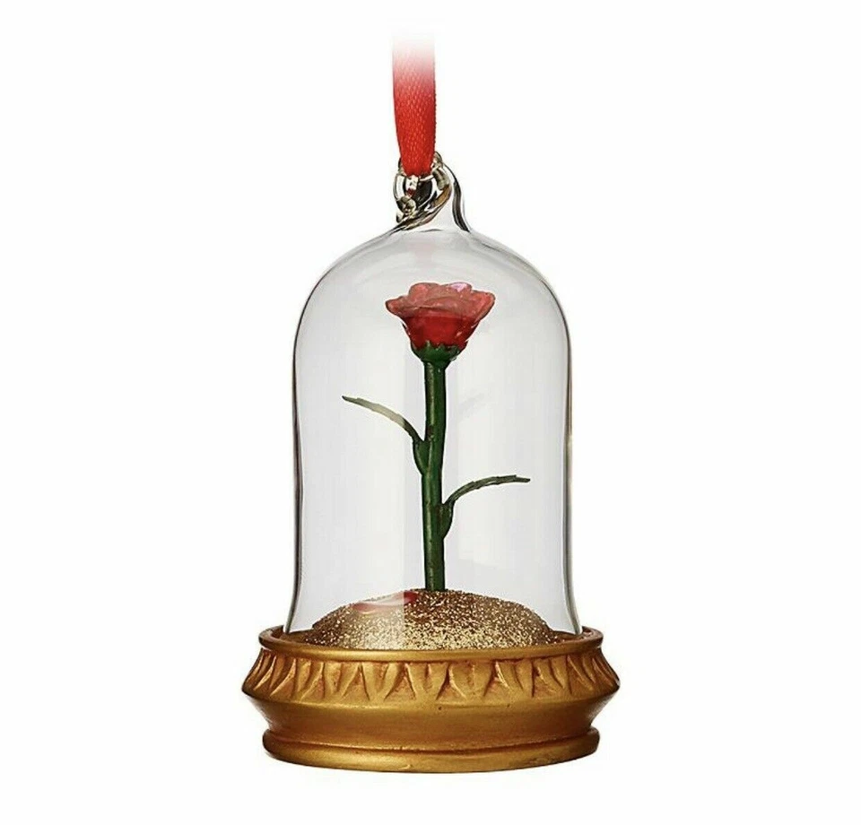 Disney Rosa Encantada Iluminada Cuaderno de Bocetos Adorno 3-1/4" - La Bella y la Bestia Foto 2 de 3