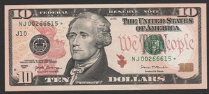 Us 10 Dollars 17 Unc Series J Kansas Star Note Replacement Ebay