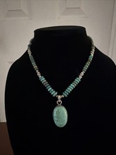 Jay King vintage sterling silver turquoise ne...