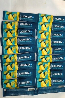 Liquid I.V. Hydration 20× Sticks Multiplier Electrolyte Powder Lemon Lime 20