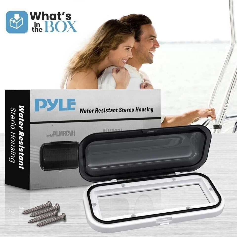 Protector de radio Pyle blanco resistente al agua Foto 2 de 4