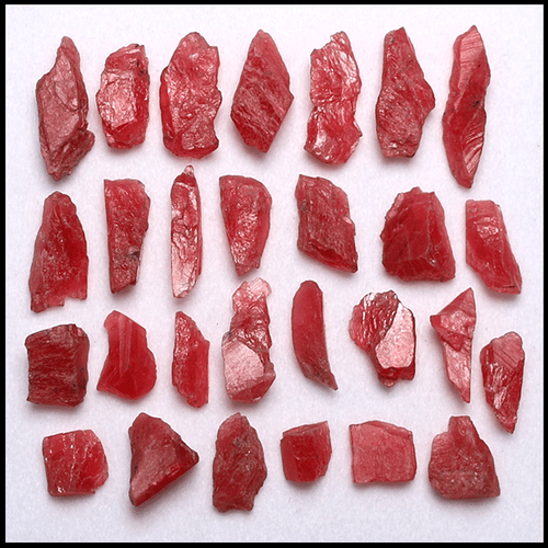 Rare Mineral 28 Pcs Natural Russian Rhodonite Hi-Grade Raw Mineral Crystal Point - Picture 5 of 13