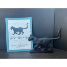 Franklin Mint Curio Cabinet Cats Shadow the Cat Cast Iron Bootscraper Figurine