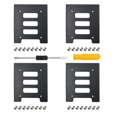 PHITUODA 4Pcs 2.5'' to 3.5'' SSD HDD Hard Disk Drive Bays Holder Pack of 4 